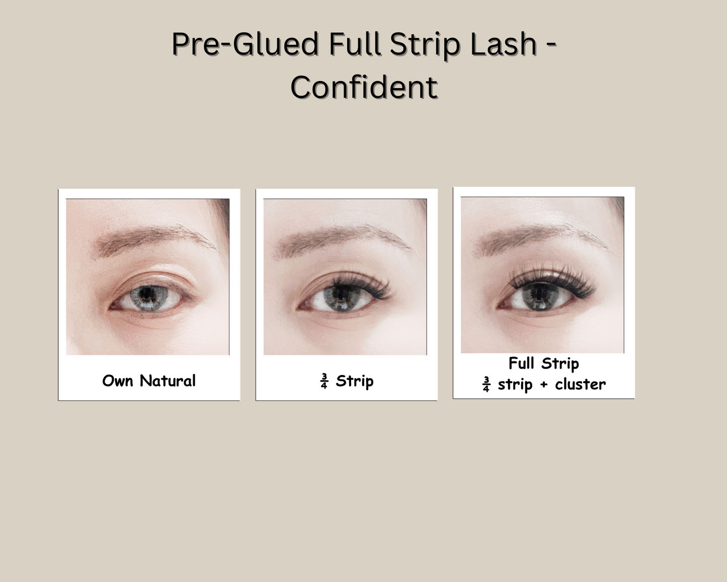 Pre-Glued Strip Lashes Style - Confident