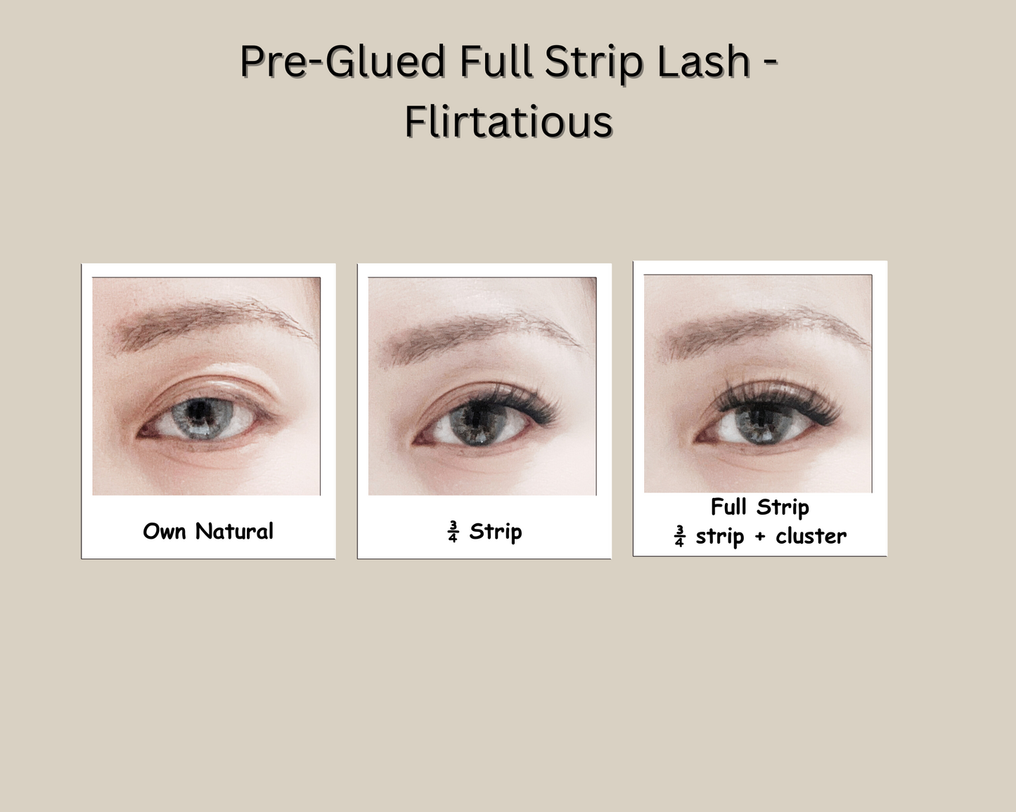 Pre-Glued Strip Lashes Style - Flirtatious