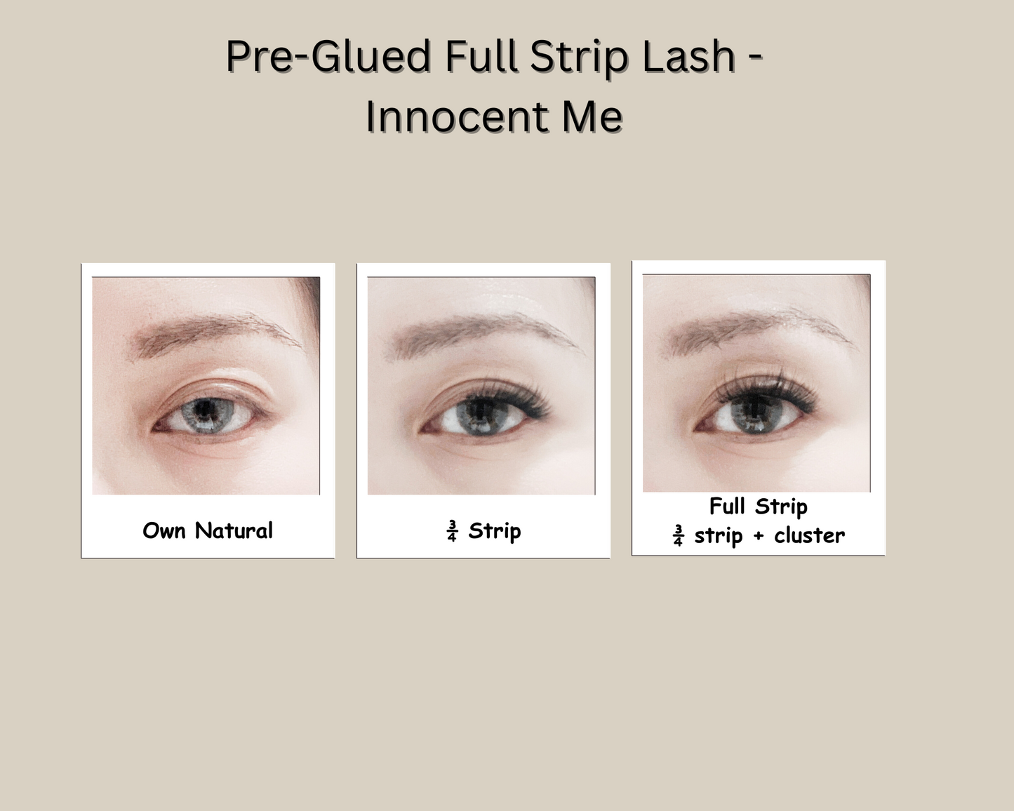 Pre-Glued Strip Lashes Style - Innocent Me