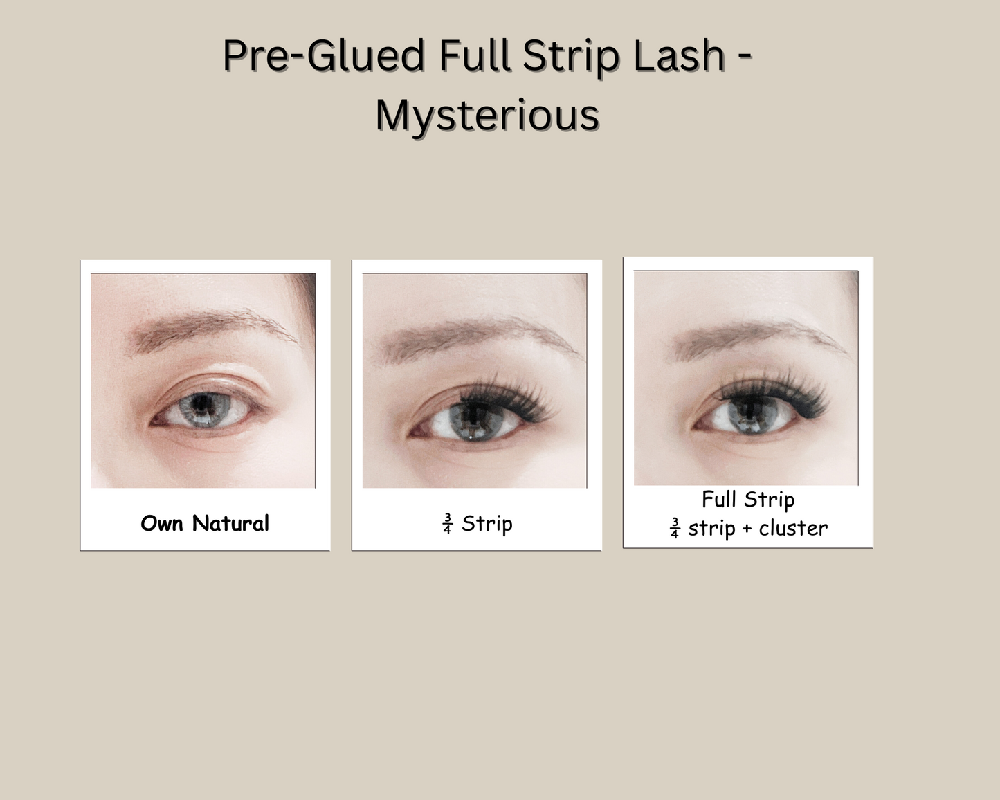 Pre-Glued Strip Lashes Style - Mysterious