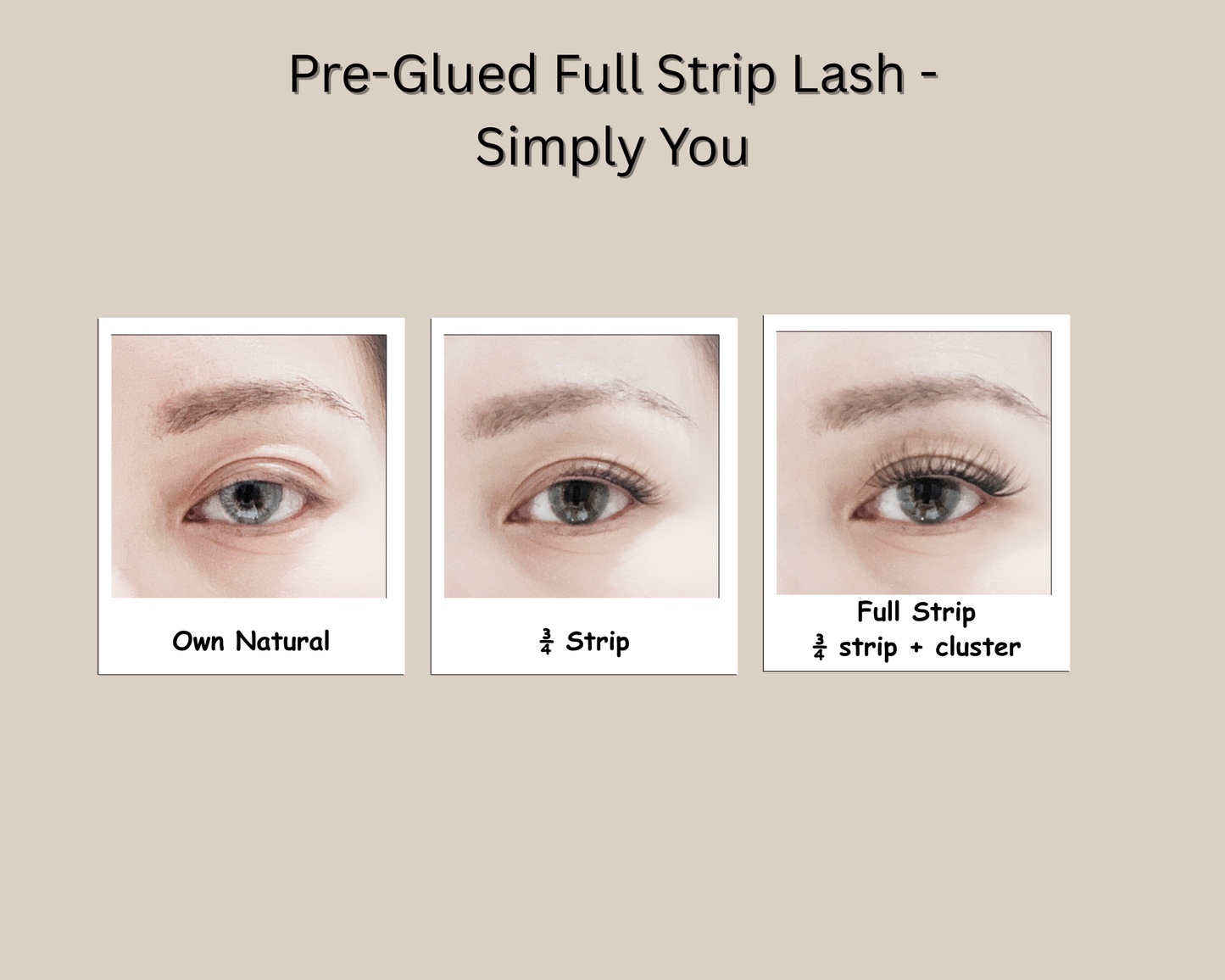 Pre-Glued Strip Lashes Style - Simply You