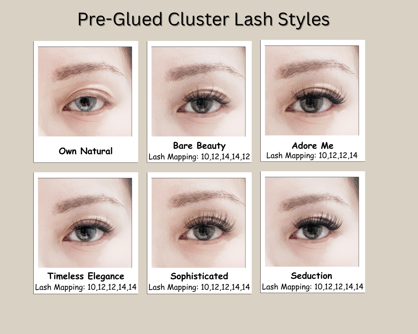 Pre-Glued Cluster Lashes Style - Timeless Elegance