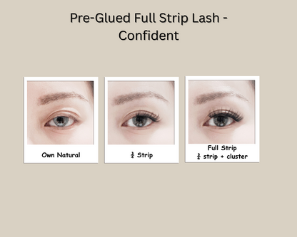 Pre-Glued Strip Lashes Style - Confident