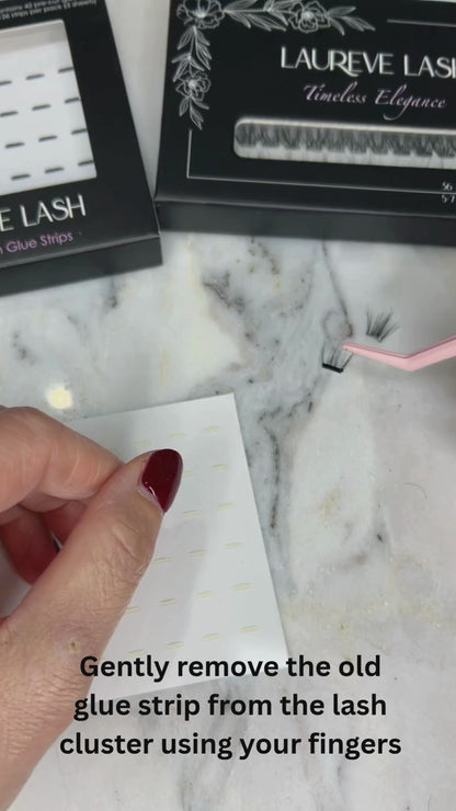 Pre-Glued Cluster Lash Glue Strips